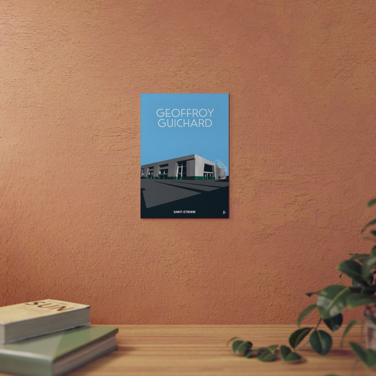 Art mural "Geoffroy Guichard" en panneaux composites en aluminium