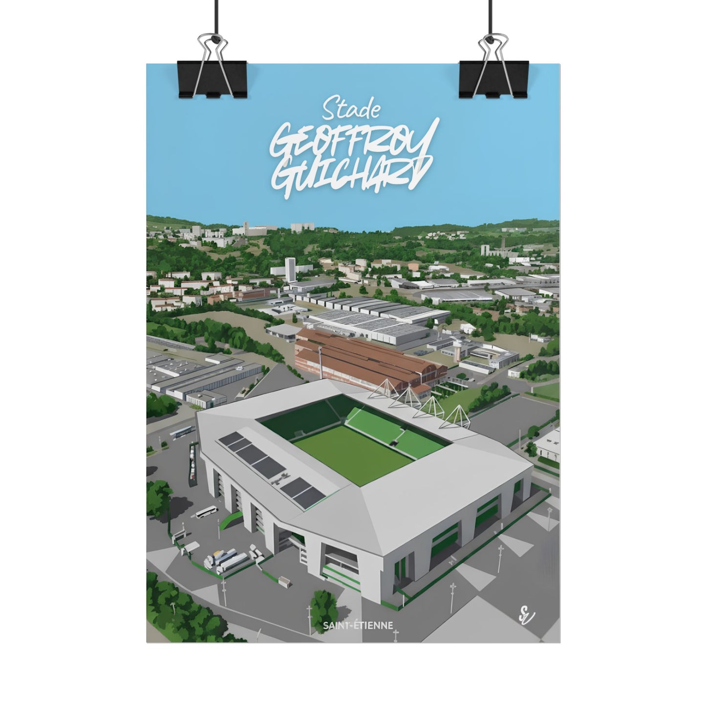 Poster — Stade Geoffroy-Guichard Stade Art Print V2