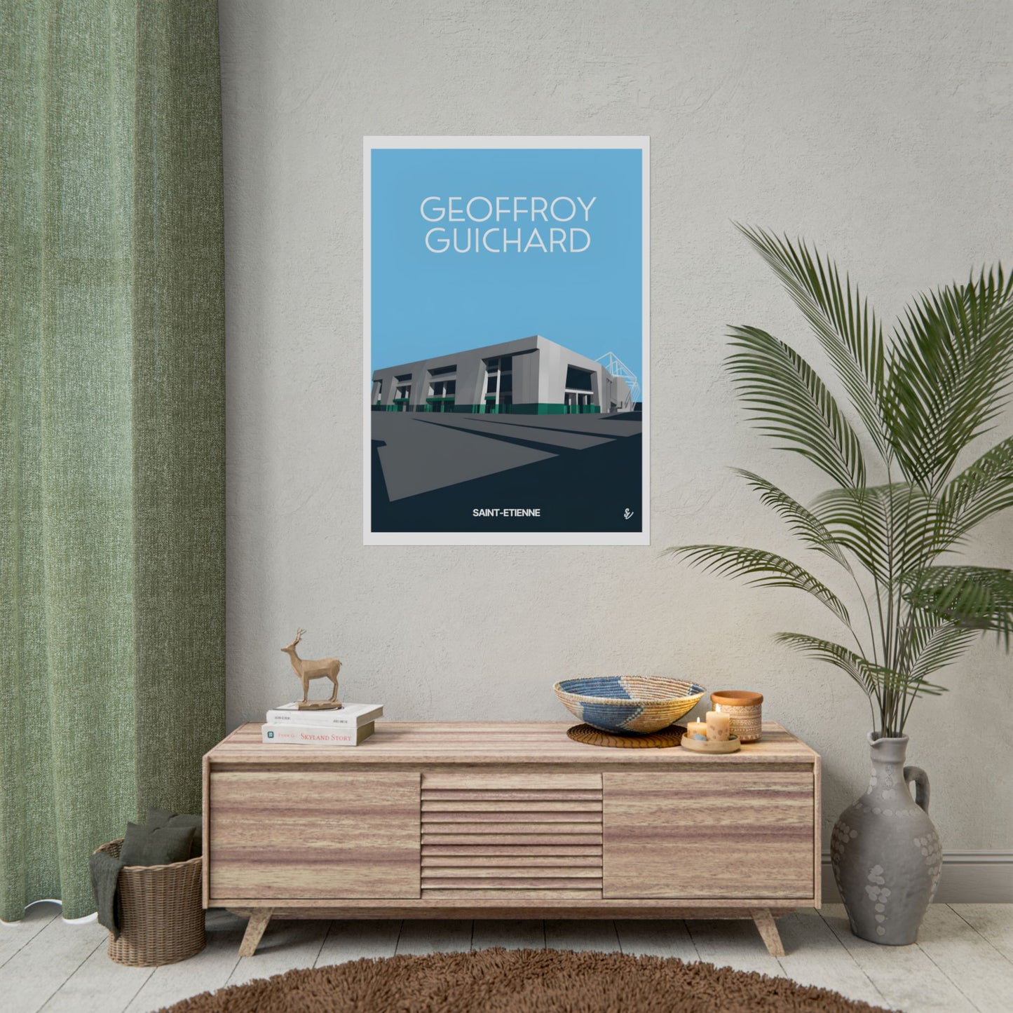 Poster "Geoffroy Guichard" à l'architecture moderne - Décoration intérieure unique