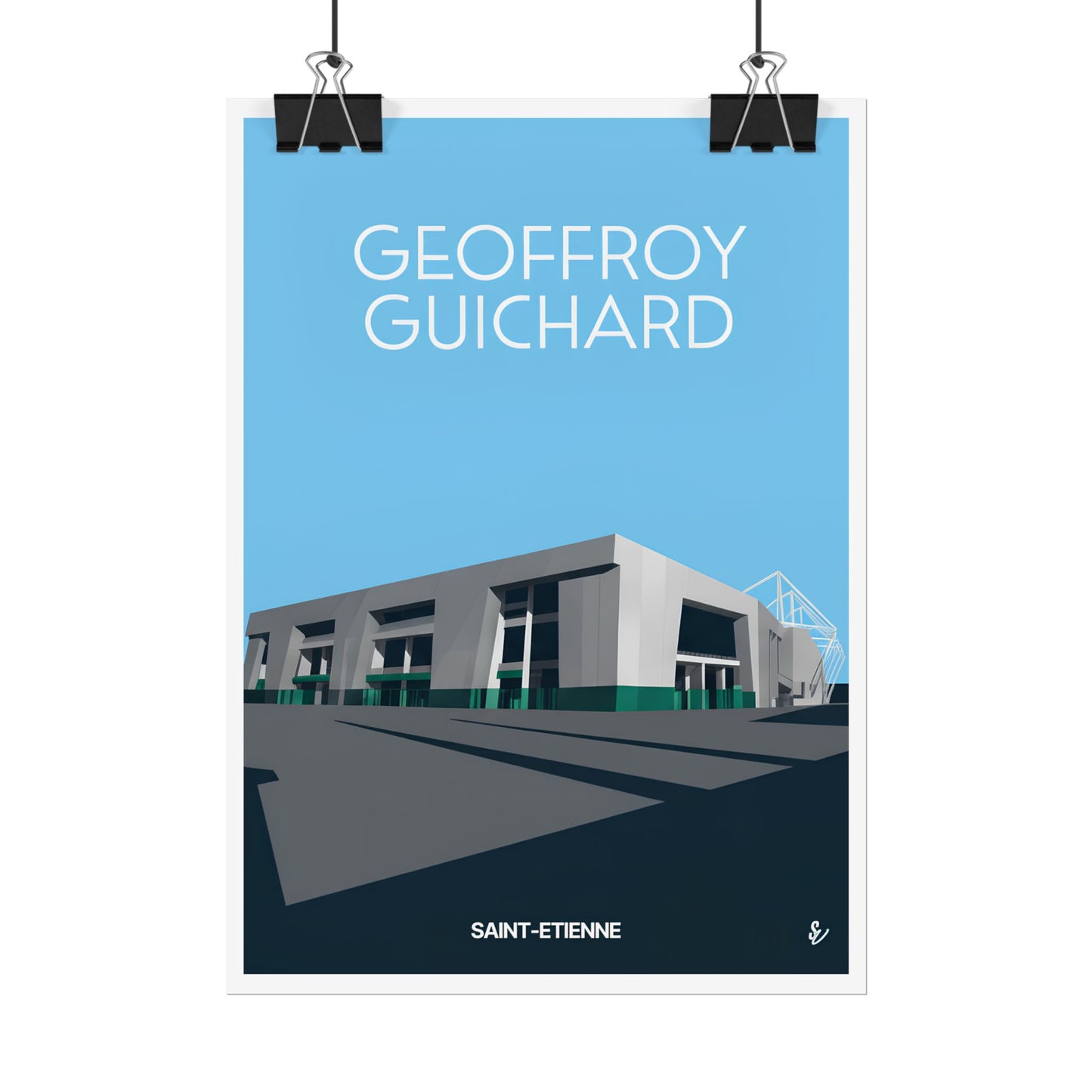 Poster "Geoffroy Guichard" à l'architecture moderne - Décoration intérieure unique