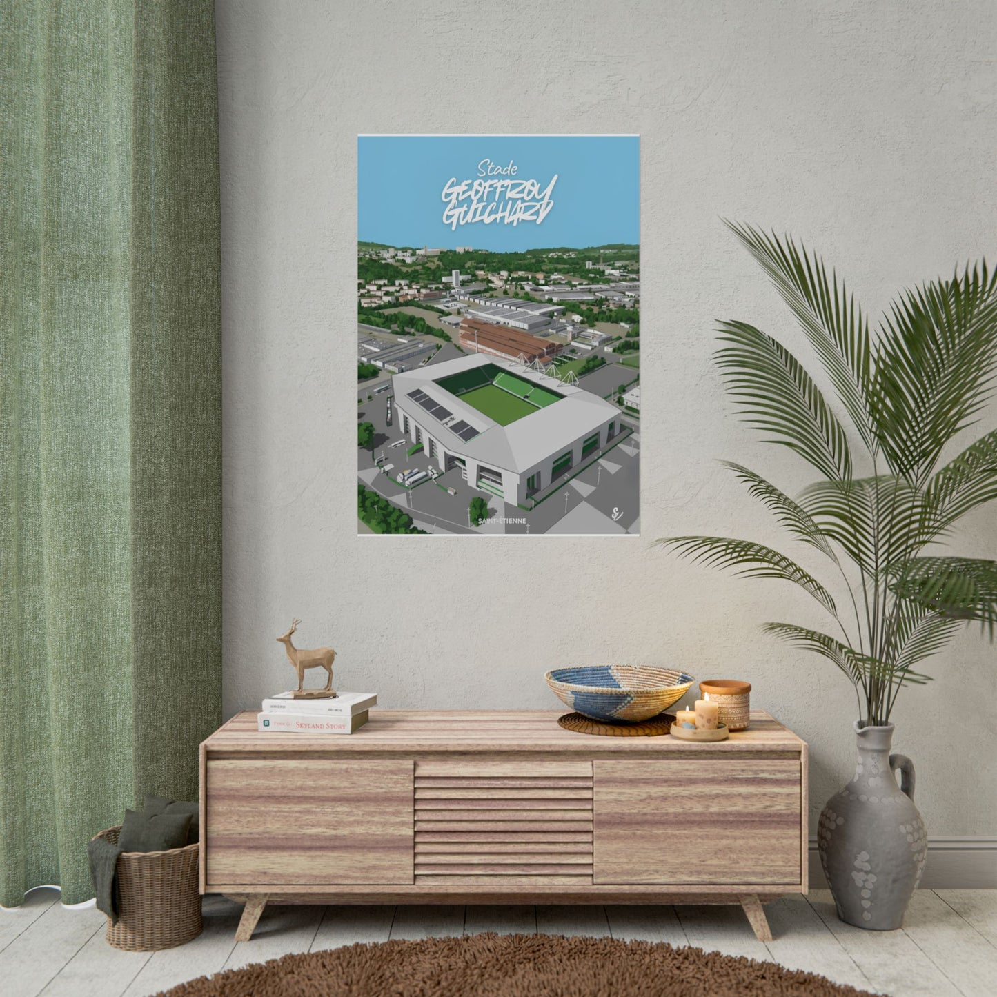 Poster — Stade Geoffroy-Guichard Stade Art Print V2