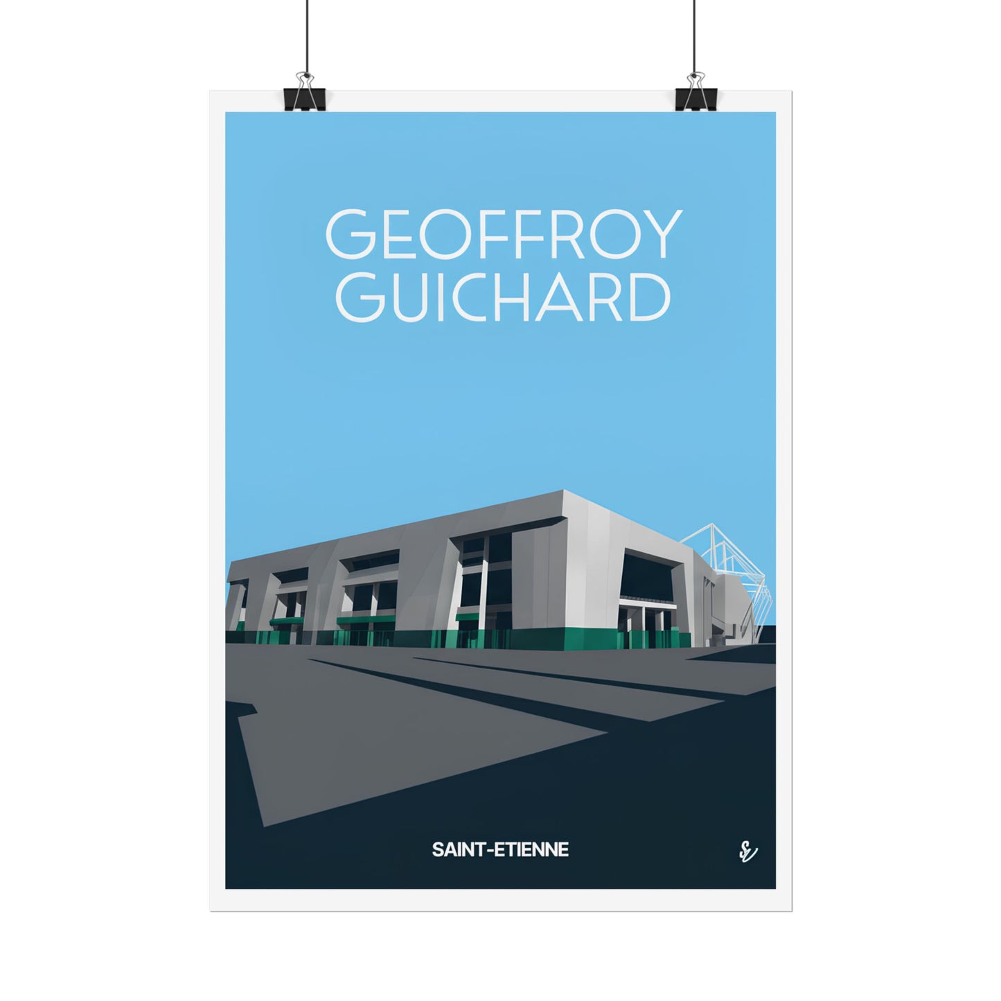 Poster "Geoffroy Guichard" à l'architecture moderne - Décoration intérieure unique