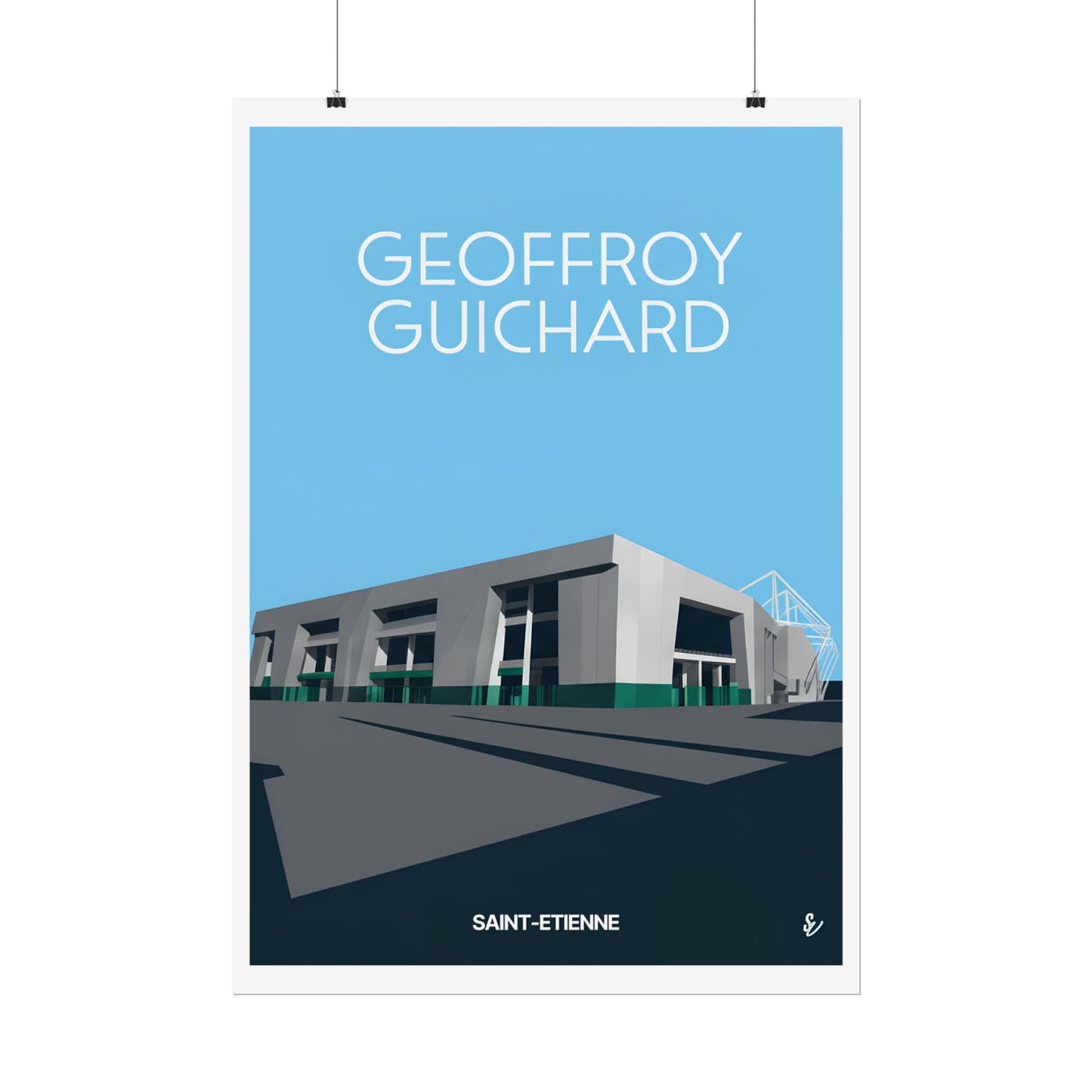 Poster "Geoffroy Guichard" à l'architecture moderne - Décoration intérieure unique