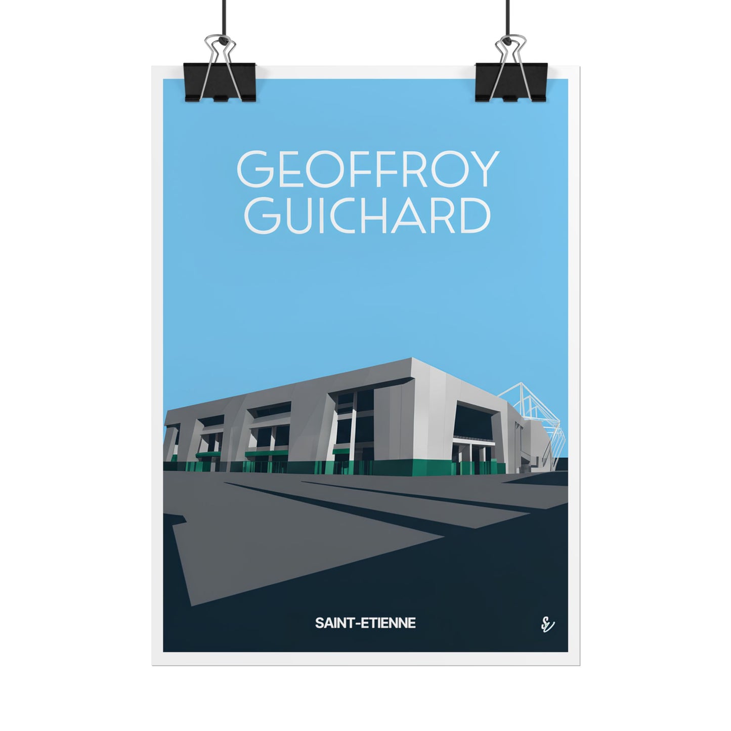 Poster "Geoffroy Guichard" à l'architecture moderne - Décoration intérieure unique