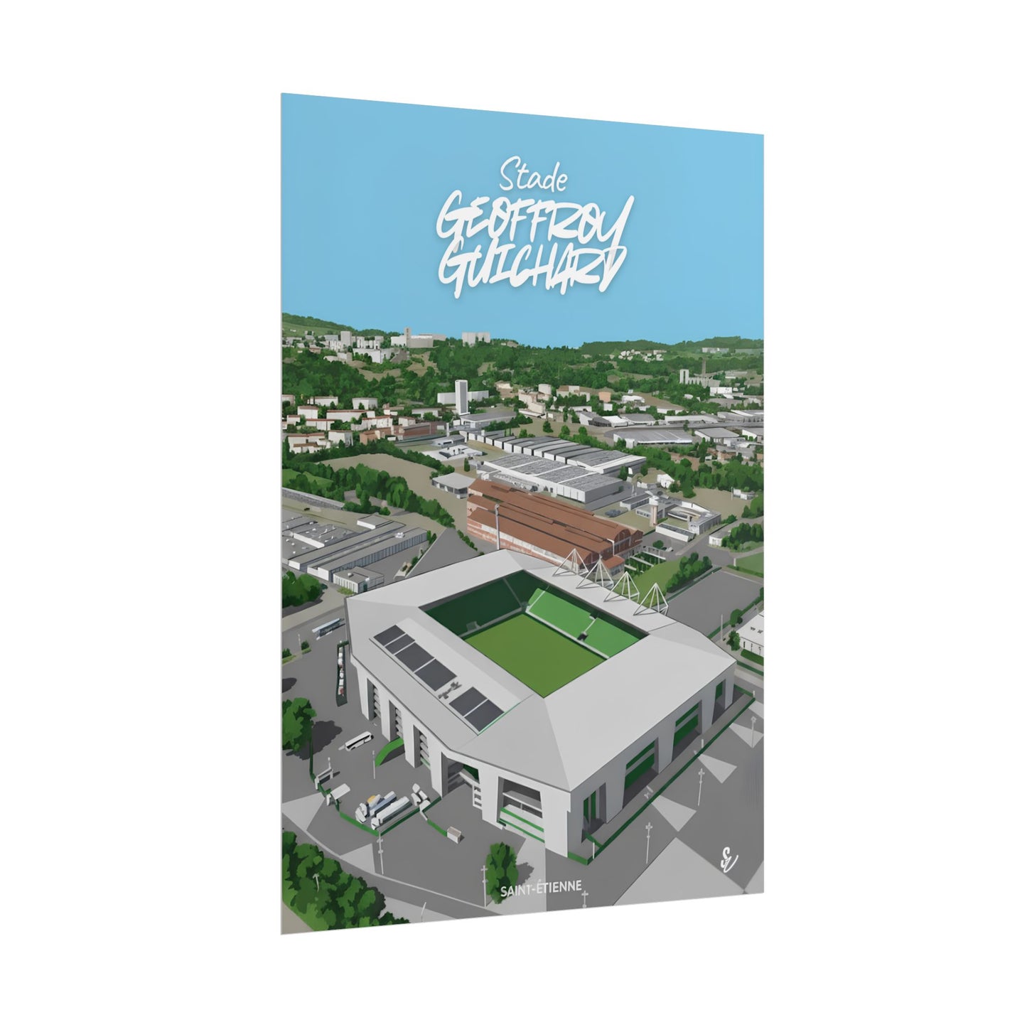 Poster — Stade Geoffroy-Guichard Stade Art Print V2