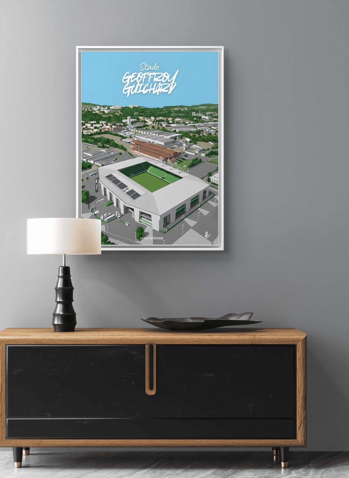 Poster — Stade Geoffroy-Guichard Stade Art Print V2